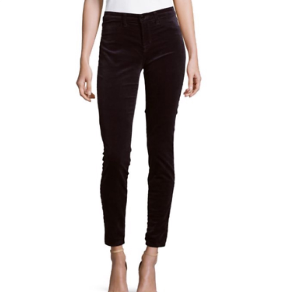 J Brand Velveteen Super Skinny Jeans Romeo